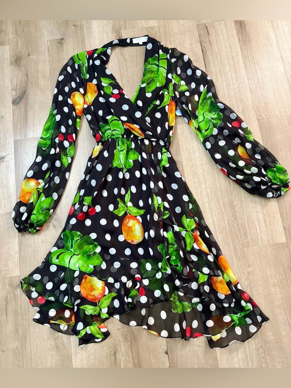 NWT Caroline Constas Black Olivia Mini Silk Dress - Size S